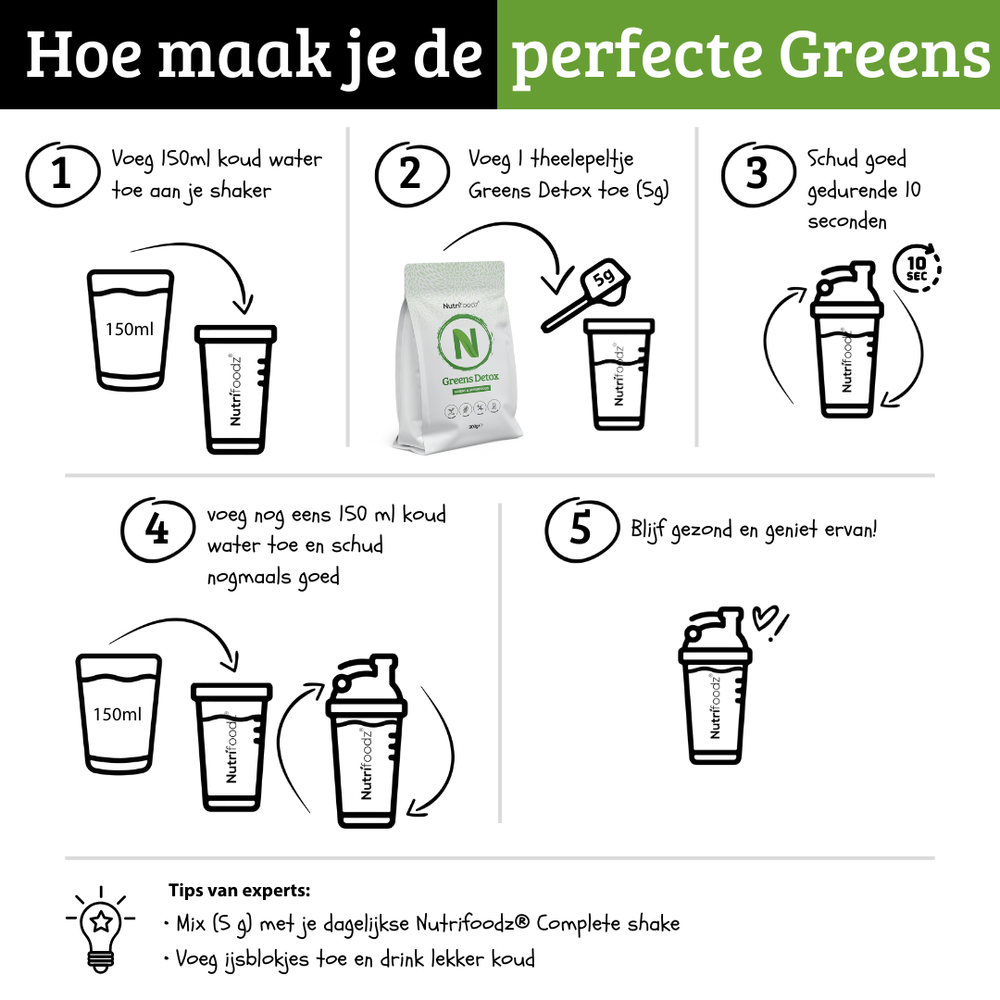 Nutrifoodz® Greens Detox - confezione da 6 (15% di sconto)